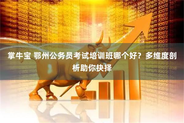 掌牛宝 鄂州公务员考试培训班哪个好？多维度剖析助你抉择